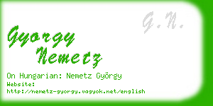 gyorgy nemetz business card